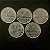 05 Moedas do Brasil - 50 Cruzeiros - 1981-82-83-84-85 - Aço Inoxidavel - Mbc - ref.3339 - Imagem 1