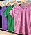 Blusa Malha Lessi Manga Curta Com furinhos Respirável - Imagem 7