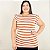 Blusa Plus Size Feminina Estilosa Muscle Tee Moda Feminina Verão Malha - Imagem 2