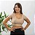 Blusa Top Cropped Suplex Com Manga Decote Quadrado E Bojo - Imagem 3
