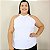 Kit 3 Blusas Gola Trançada Alta Social Regata Plus Size Três Cores Duna - Imagem 6