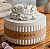 Vela CocoNut Vaso Cimento Grande com Tampa Flor - Imagem 1