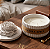 Vela Canela Spicy Vaso Cimento Grande com Tampa Flor - Imagem 2