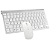 Mini Teclado Sem Fio Compacto e Mouse USB Wireless - ABNT2 Cor:Prata - Imagem 1