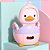 Troninho Penico Sanitário Infantil Privadinha Patinho Feliz Cor:Rosa - Imagem 1