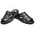 Chinelo Masculino Conforto Couro Preto - Imagem 1