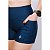 Shorts Fitness Curto Alta Compressão com Bolso Azul Marinho - Imagem 5