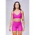 Shorts Fitness Curto Alta Compressão com Bolso Fúcsia - Imagem 1
