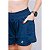 Shorts Fitness Duplo Compressão com Bolso Azul Marinho - Imagem 2