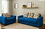 CONJUNTO DE SOFÁS 2 E 3 LUGARES FLEX AZUL - Imagem 1
