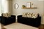 CONJUNTO DE SOFÁS 2 E 3 LUGARES FLEX PRETO - Imagem 1