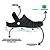 Chinelo de Pesca Tipo Crocs Saltdan - Preto e Branco - Imagem 2
