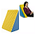 Travesseiro Triangulo Espuma Ortopedico Encosto 65x45cm Travesseiro Amarelo E Azul Cirurgia Descanso Almofada Triangular - Best Pillow - Imagem 1