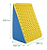 Travesseiro Triangulo Espuma Ortopedico Encosto 65x45cm Travesseiro Amarelo E Azul Cirurgia Descanso Almofada Triangular - Best Pillow - Imagem 4