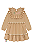 Vestido Infantil Manga Longa Babado Kukiê Marrom Algodão - Imagem 3