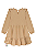 Vestido Infantil Manga Longa Babado Kukiê Marrom Algodão - Imagem 4