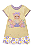 Vestido Infantil Ursinha Fly Amarelo Kukie Manga Curta - Imagem 3
