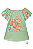 Vestido Infantil Verde Estampado Esquilo Kukie - Imagem 2