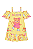 Vestido Infantil Viscose Amarelo Ursinha Kukie - Imagem 3