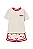 Pijama curto Infantil menina que brilha no escuro Off White Hering - Imagem 1