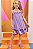 Vestido Infantil Roxo em Linho Infanti - Imagem 1
