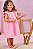 Vestido Holográfico Rosa Manga Curta Kukiê - Imagem 1