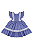 Vestido Infantil Azul com Babados e Renda Barbara Kids - Imagem 2