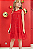 Vestido Infantil Vermelho Tule Kukiê - Imagem 1