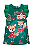 Vestido Verde Linho Raposa Natal Infanti - Imagem 2