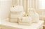 Kit 3 Bolsas Bebe Maternidade Laço Bege Agua Mochila Luxo Alça Marfim Linho - Imagem 1