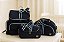 Kit Bolsa Bebe Maternidade Mochila Luxo Azul 3 bolsas Laço - Imagem 1