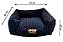 Cama Quadrada para Cachorro ou Gato Luppet Luxo Azul Ossinho Tamanho:M - Imagem 4