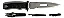 Albatroz Fishing Qs-214b Faca Preta para Mergulho Lâmina Afiada ou Serra Com Corda e Bainha - Imagem 1
