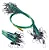 Kit 10 Chicotes Pesca Cabo Aço Com Snap Encastoado Girador 25cm - Imagem 4