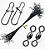 Kit 10 Chicotes Pesca Cabo Aço Com Snap Encastoado Girador 25cm - Imagem 6