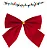 24 Laços Natalino Vermelho/dourado Decoração Natal 6cm Festa - Imagem 3