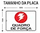 Placa De Aviso Sinalização Energia Quadro De Força 15x20cm - Imagem 2