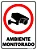 Placa Ambiente Monitorado Por Cameras De Segurança 15x20 - Imagem 1