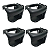 Kit 4 Porta Copos Dobrável Universal Preto Para Barco Carro Caminhão Ônibus Motorhome HR Náutica - Imagem 1