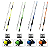 Kit Pesca Completo Vara 1,50m Molinete 200 Anzol Linha - Imagem 1