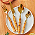 Kit Talher Dourado Bamboo Elegance – 4 Peças - Imagem 1