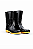 Bota Galocha impermeável preta com solado amarelo worflex CA 37.154 - Imagem 1