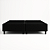 Base Box King Size Bipartido 193x203 Suede - Preto - Imagem 2
