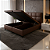 Base Box Baú King Size Bipartido 193x203 Suede - Marrom - Imagem 1