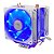 Cooler Gamer Branco Universal Intel Amd Duplo Fan Rgb C/ Led Azul Dex - Imagem 1