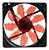 Cooler Fan 4 Leds 120mm Oex F10 120x120x25 Vermelho - Imagem 2