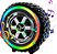 Caixa De Som Bluetooth Usb Multimídia Formato Roda Rgb Rádio - Imagem 3