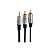 Cabo Áudio P2 Rca Fitz P2 Estereo 2 Rca Macho Plug Metal 2M - Imagem 2