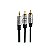 Cabo Áudio P2 Para 2 Rca Estereo Plug Metal Fitz 5M - Imagem 1