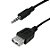 Cabo P3 Estereo Para Usb Femea 25Cm 5+ Para Rádio Pendrive - Imagem 2